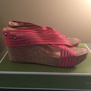 Lucky Brand Shoes - Lucky Brand Pink Wedges sz 9.5 Lucky Brand Shoes - Lucky Brand Pink Wedges sz 9.5